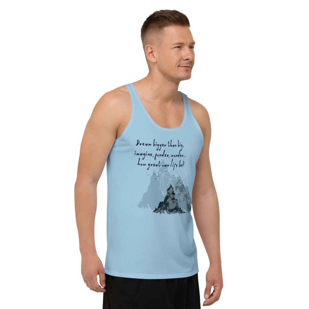 Dream Bigger Haiku With Mountains on Men's Original Tank Top