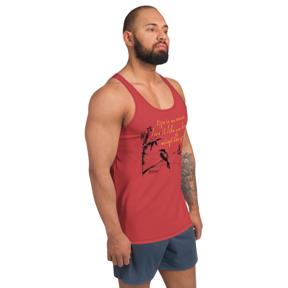 Life Is An Encore Haiku With Wren on Men's Original Tank Top