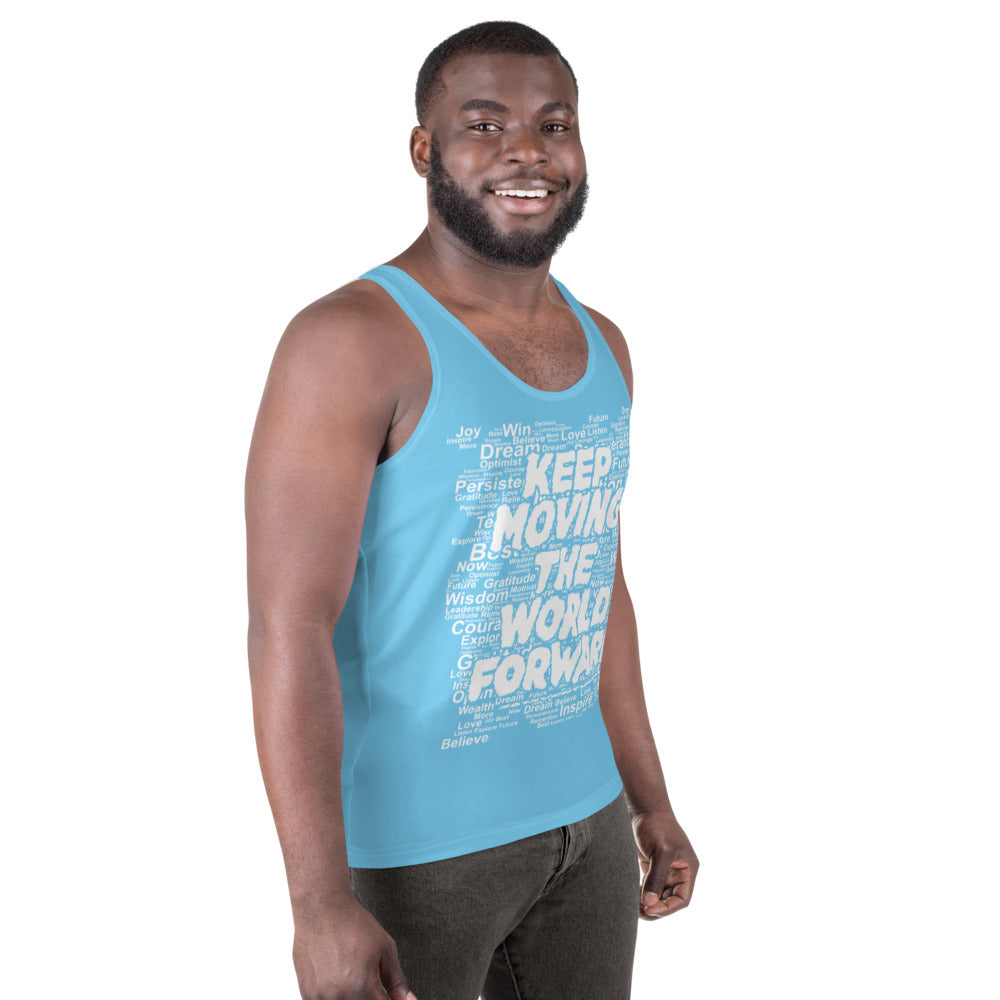 Word Clouds To Keep Moving The World Forward on Men's Original Tank Top