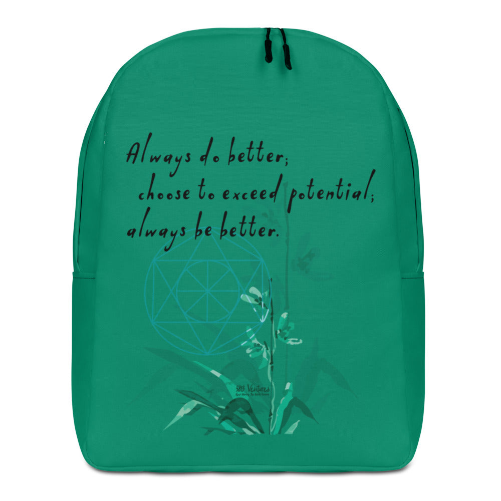 Always Better Haiku With Lilies on Minimalist Backpack