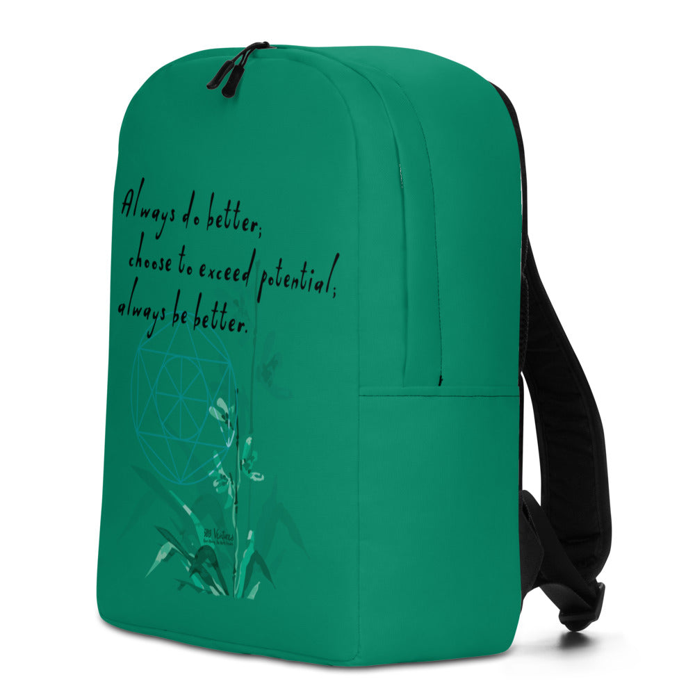 Always Better Haiku With Lilies on Minimalist Backpack