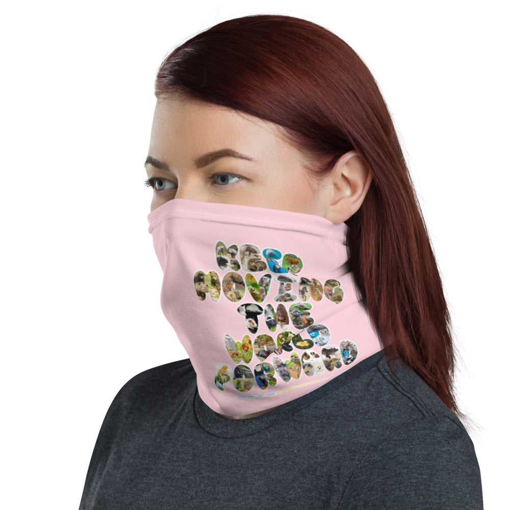 Baby Animals Keep Moving The World Forward In Pink on Neck Gaiter