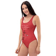 Walk With A Purpose Haiku With Dragonfly on Women's One-Piece Swimsuit