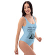 Dream Bigger Haiku With Mountains on Women's One-Piece Swimsuit