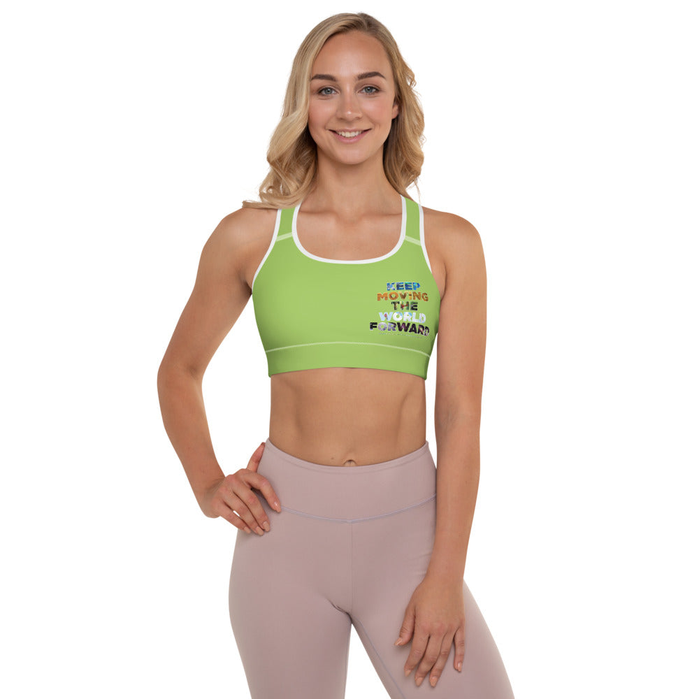 Environmental Causes Keep Moving The World Forward on Padded Sports Bra