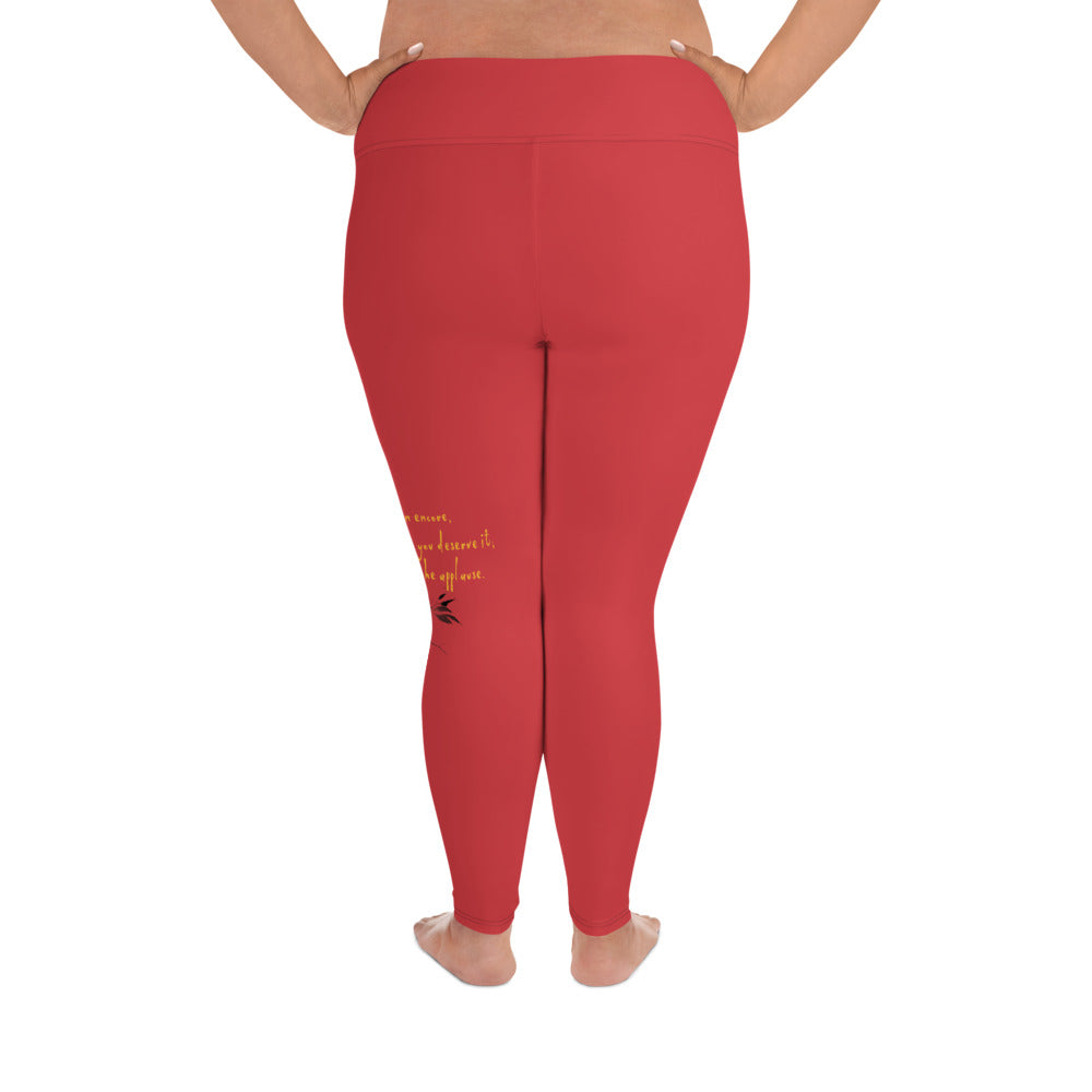 Life Is An Encore Haiku With Wren on Plus Size Leggings