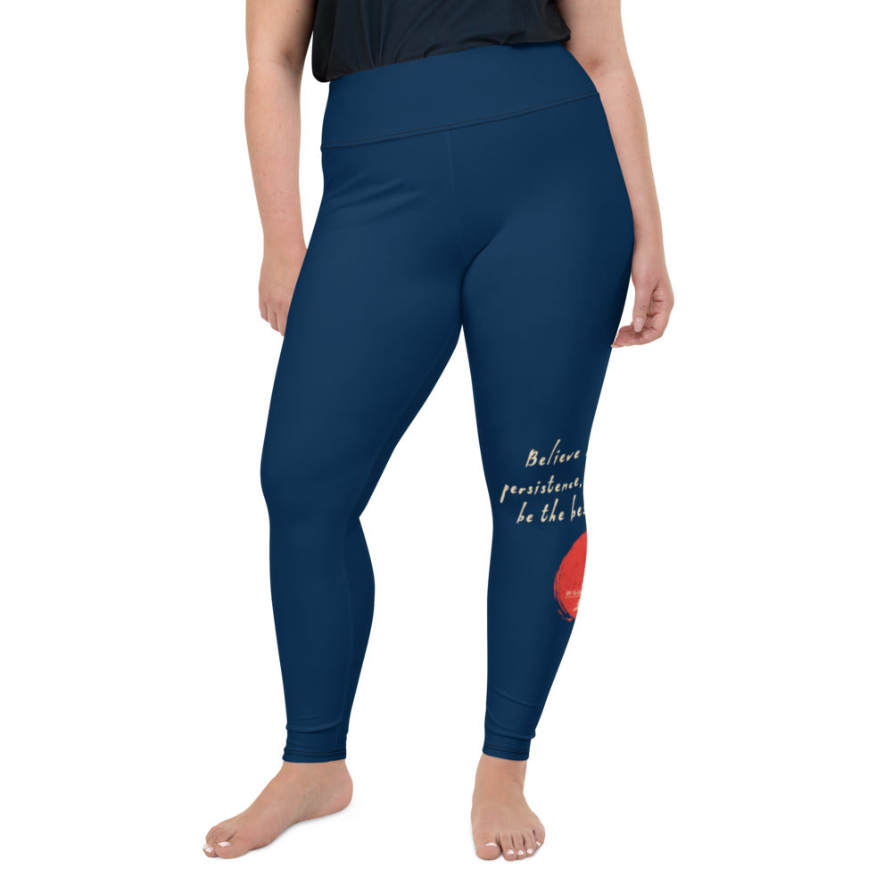 Believe To Win Haiku With Sun Tree on Plus Size Leggings