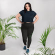 Binary Instructions To Keep Moving The World Forward With Venusian Earth In Green on Plus Size Leggings