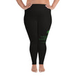 Binary Instructions To Keep Moving The World Forward With Venusian Earth In Green on Plus Size Leggings