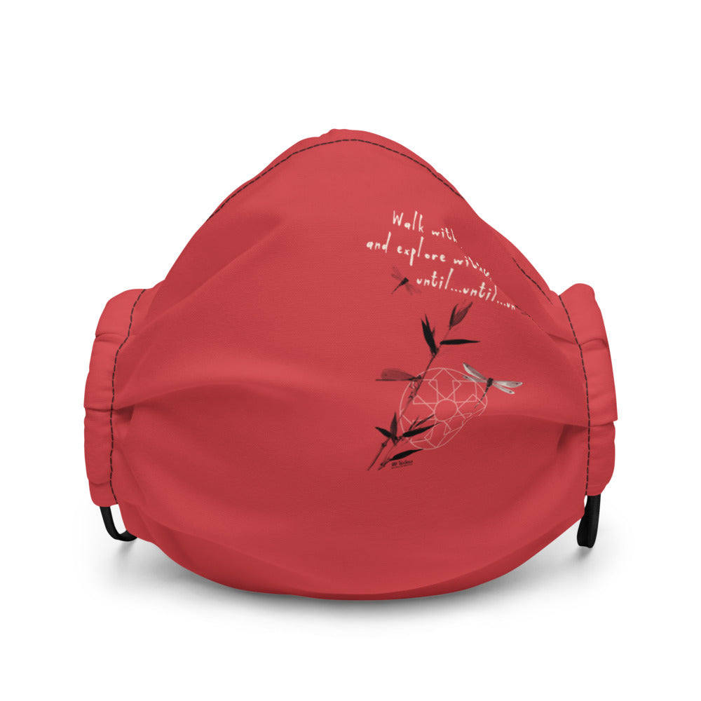 Walk With A Purpose Haiku With Dragonfly on Premium Face Mask