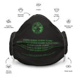 Binary Instructions To Keep Moving The World Forward With Vitruvian Earth In Green on Premium Face Mask