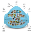 Baby Animals Keep Moving The World Forward In Blue on Premium Face Mask