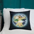 Vitruvian Earth on Premium Pillow