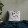 Courage To Begin Haiku With Fish on Premium Pillow