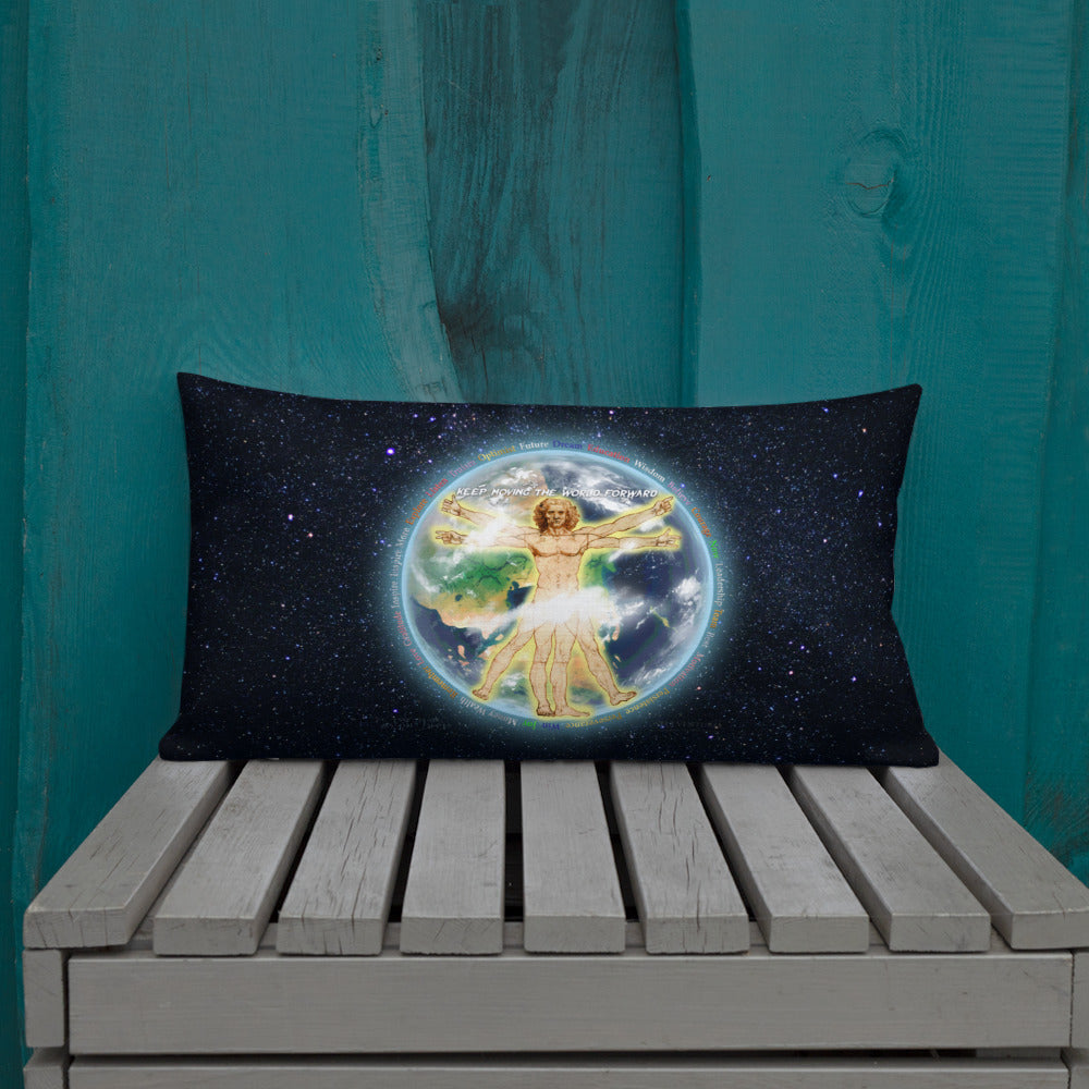 V&V Earths Combined on Premium Pillow