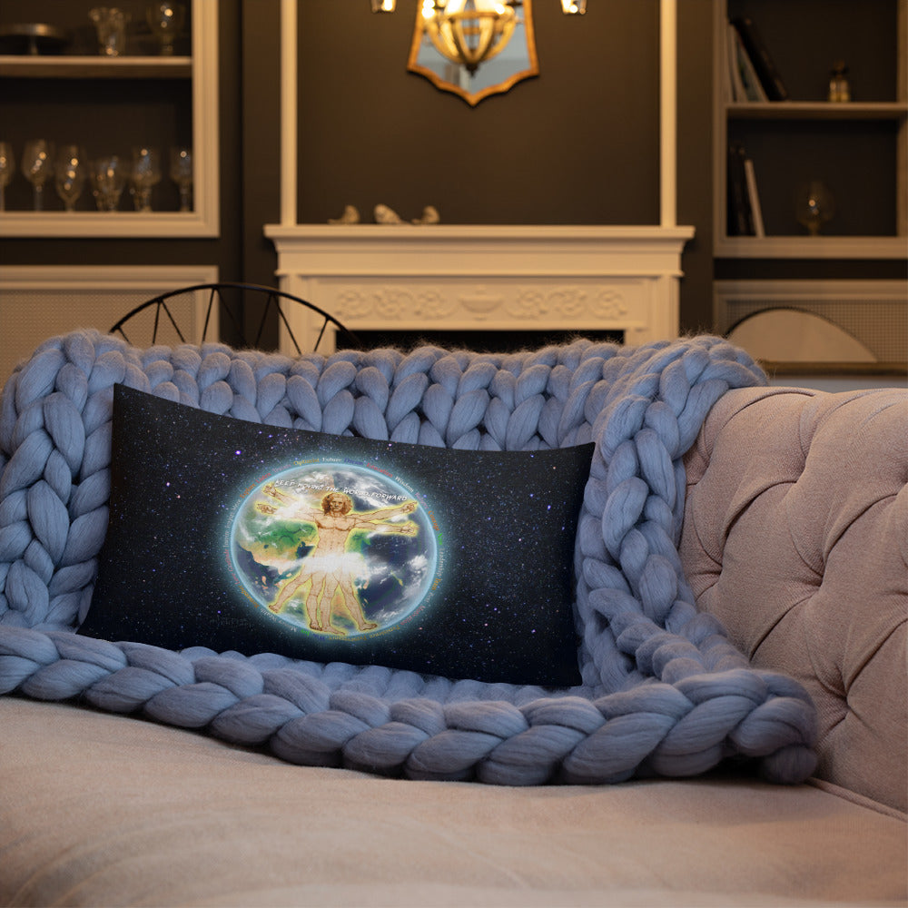 Vitruvian Earth on Premium Pillow