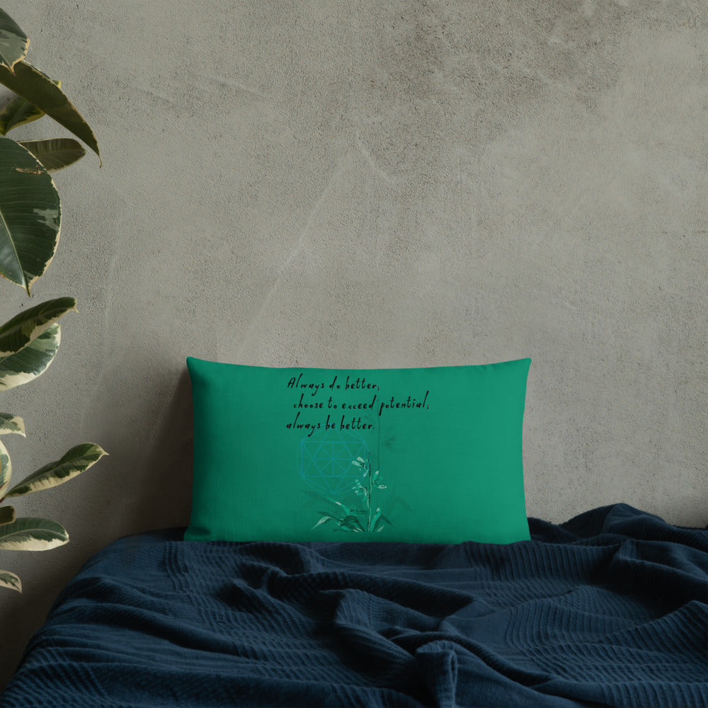 Always Better Haiku With Lilies on Premium Pillow