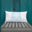 Word Clouds To Keep Moving The World Forward Through Blue Word Sky on Premium Pillow