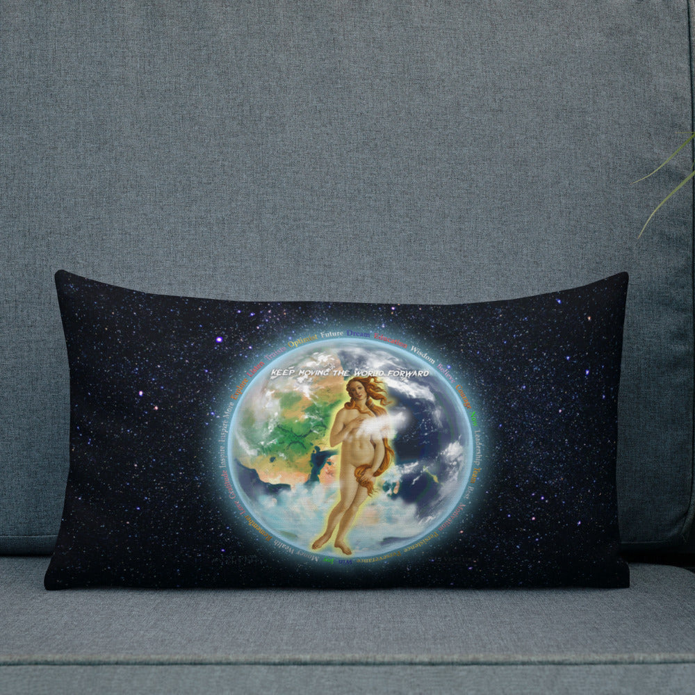 V&V Earths Combined on Premium Pillow