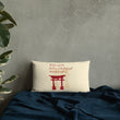 Descendants Need Ancestors Haiku With Pagoda on Premium Pillow