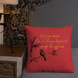 Life Is An Encore Haiku With Wren on Premium Pillow