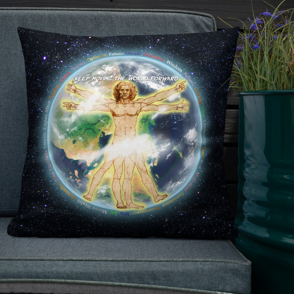 V&V Earths Combined on Premium Pillow