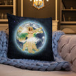 Vitruvian Earth on Premium Pillow