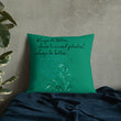 Always Better Haiku With Lilies on Premium Pillow