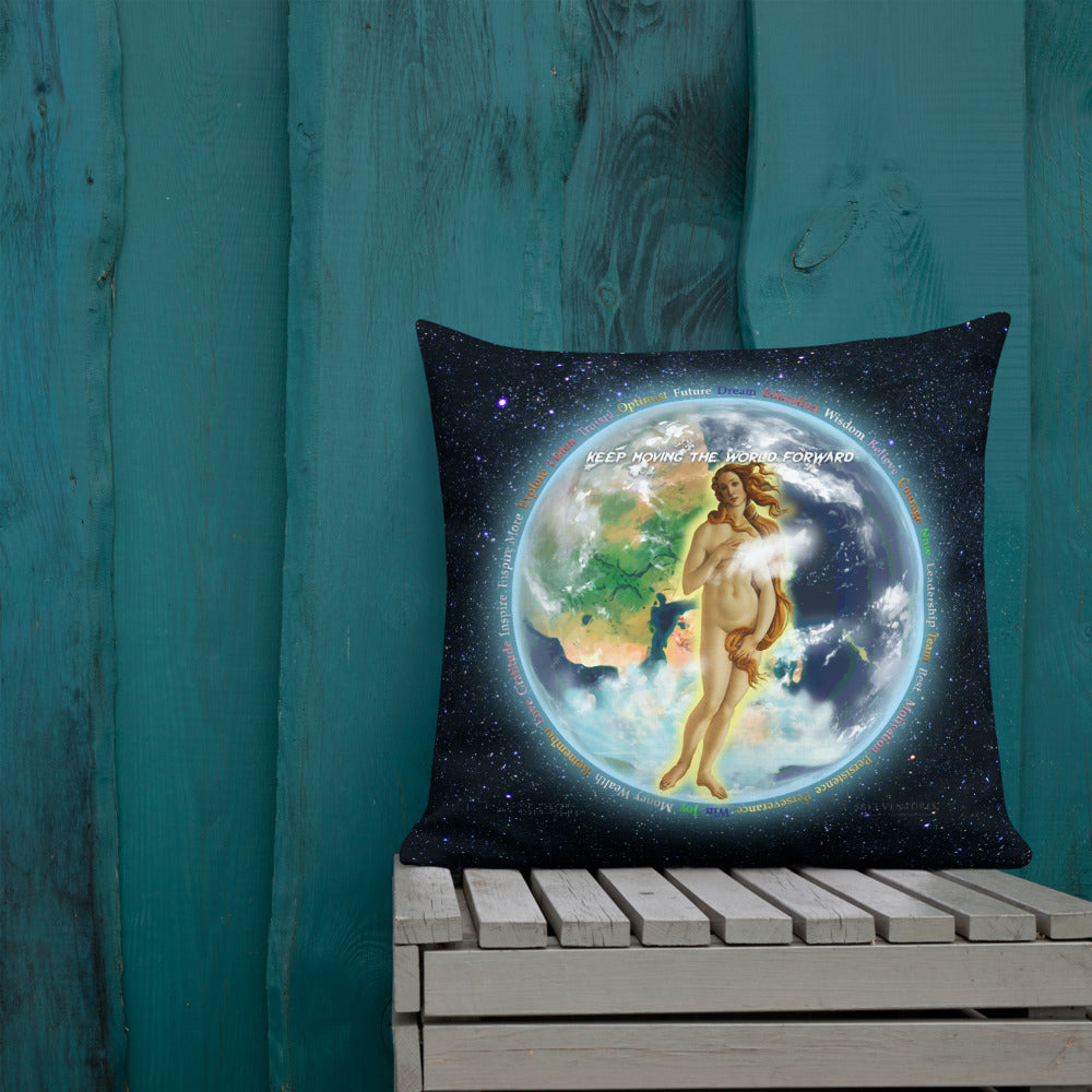 V&V Earths Combined on Premium Pillow