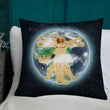 Vitruvian Earth on Premium Pillow