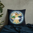 Vitruvian Earth on Premium Pillow