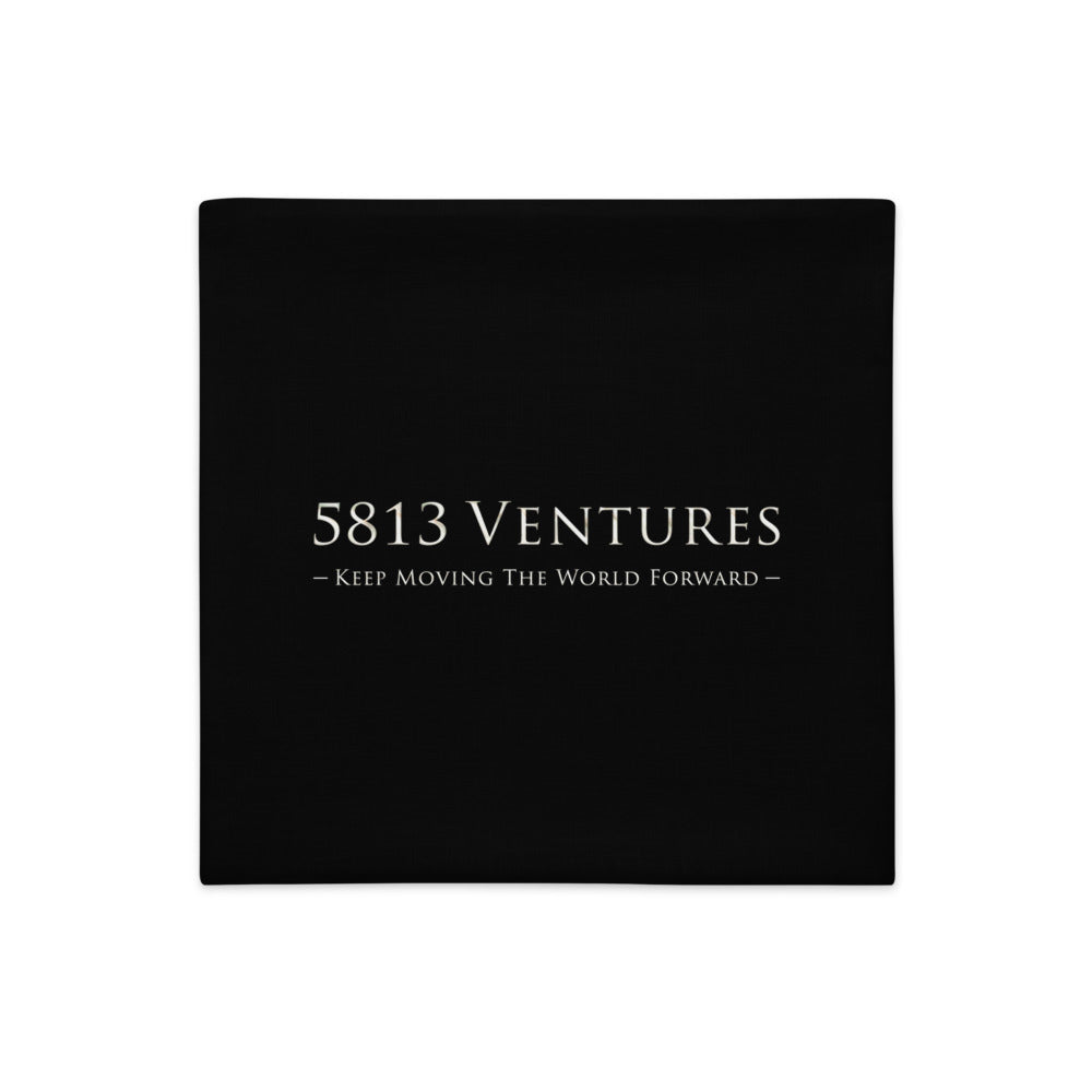 5813 Ventures Logo In Pearl on Premium Pillow Case