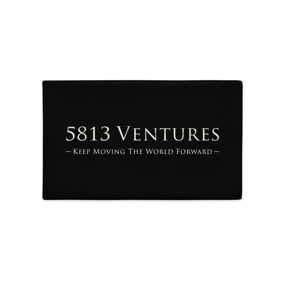 5813 Ventures Logo In Pearl on Premium Pillow Case