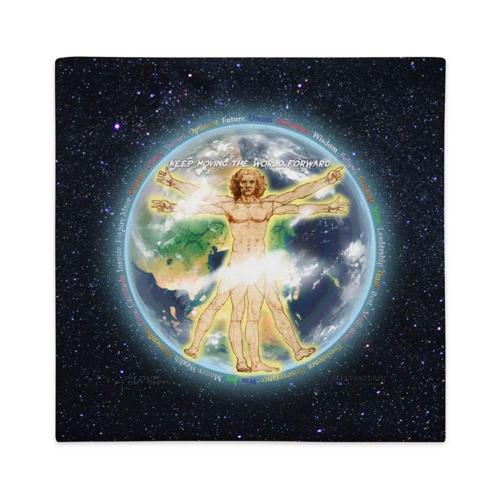 Vitruvian Earth on Premium Pillow Case