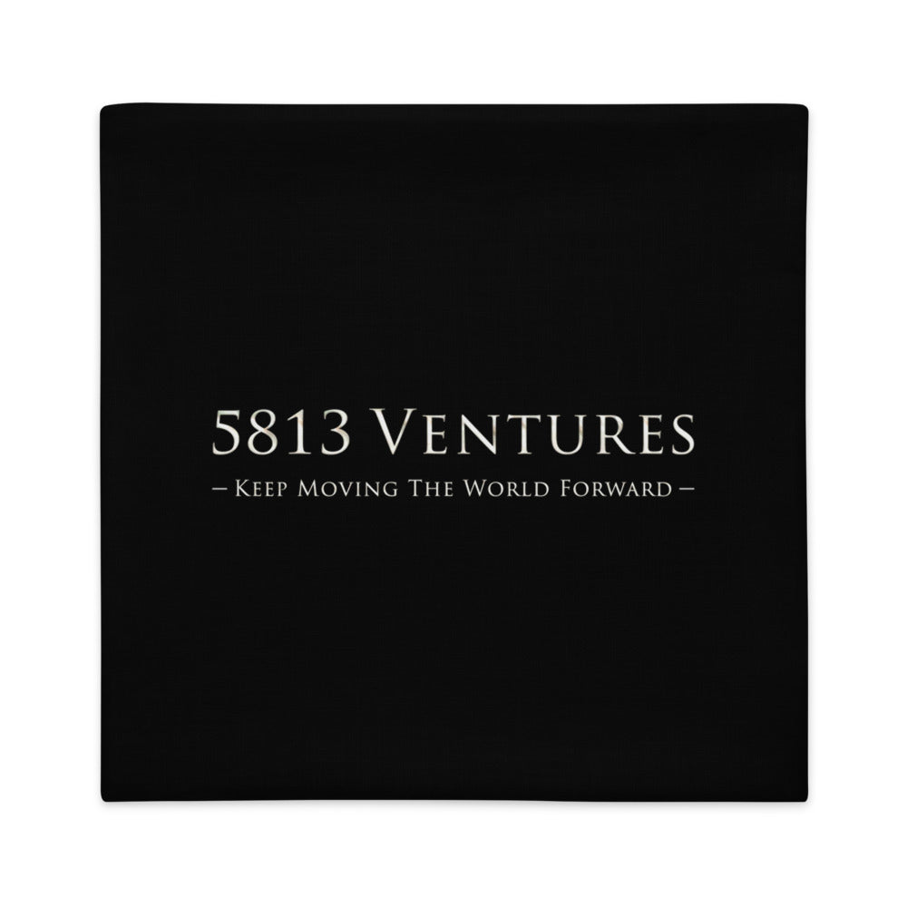 5813 Ventures Logo In Pearl on Premium Pillow Case