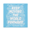 Word Clouds To Keep Moving The World Forward on Premium Pillow Case