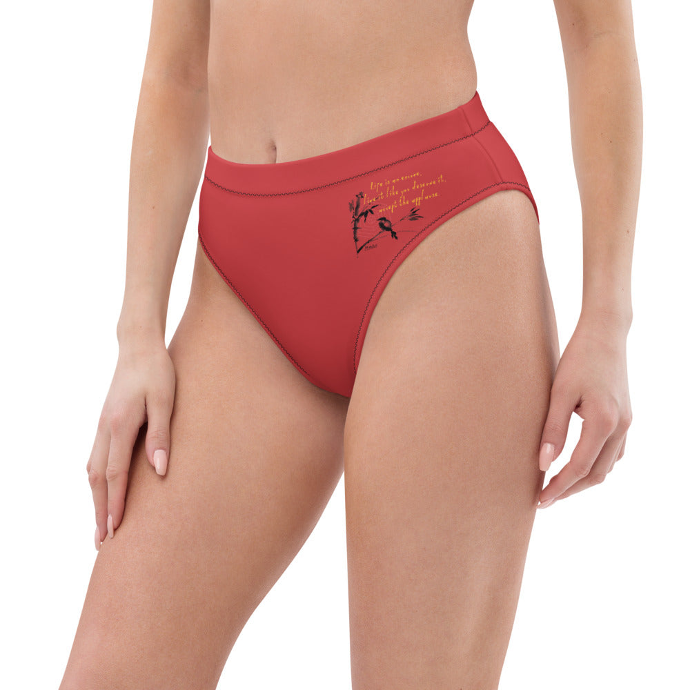 Life Is An Encore Haiku With Wren on High-Waisted Bikini Bottom