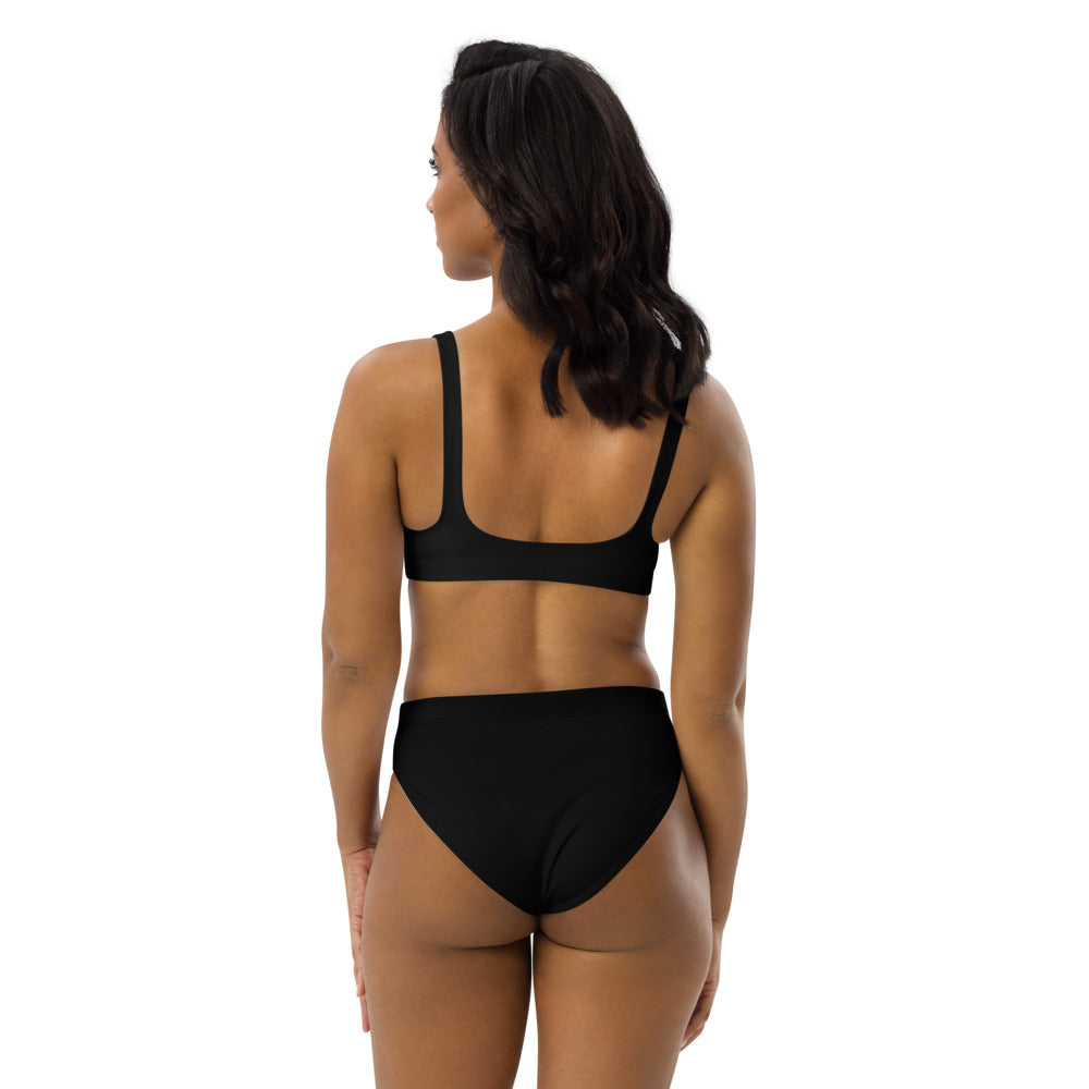 5813 Ventures Logo In Pearl on High-Waisted Bikini Swimsuit