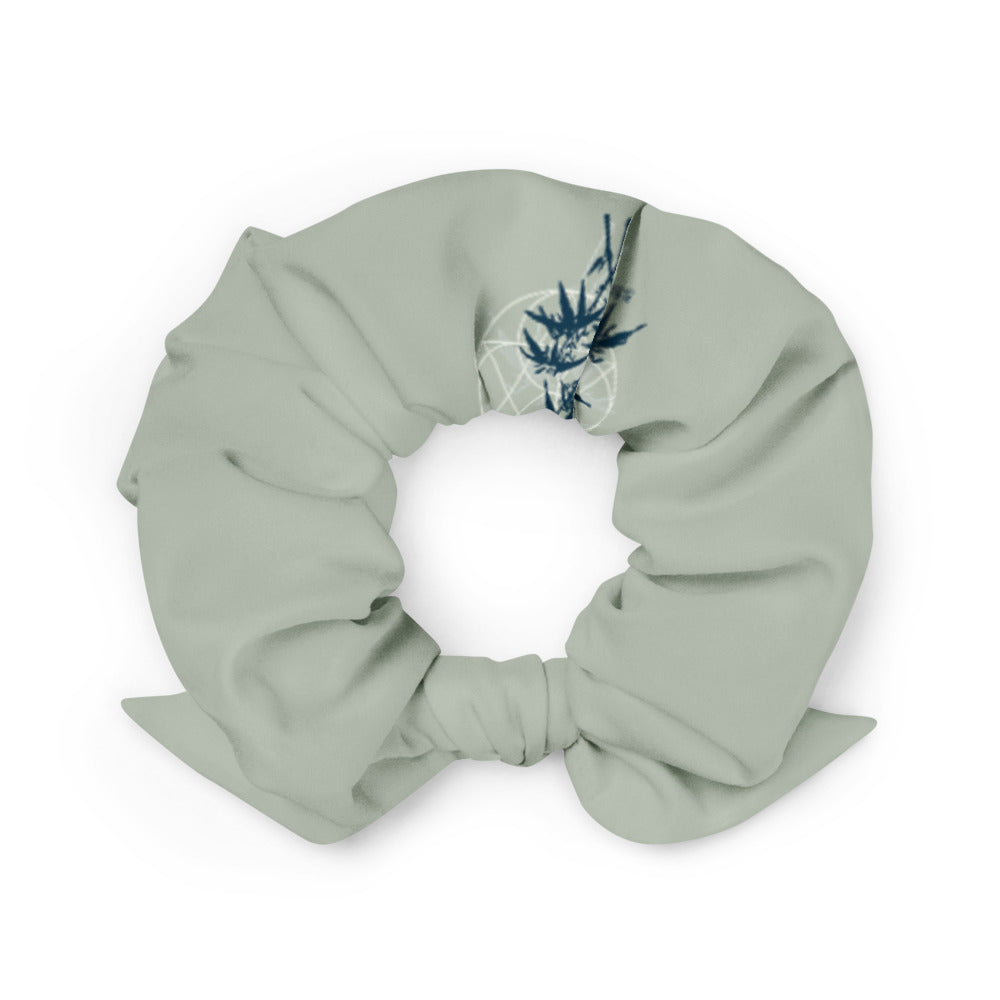 Love Gratitude Peace Harmony Haiku With Bamboo on Scrunchie