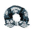 Word Clouds To Keep Moving The World Forward Through Black And Blue on Scrunchie