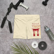 Descendants Need Ancestors Haiku With Pagoda on Tight Shorts