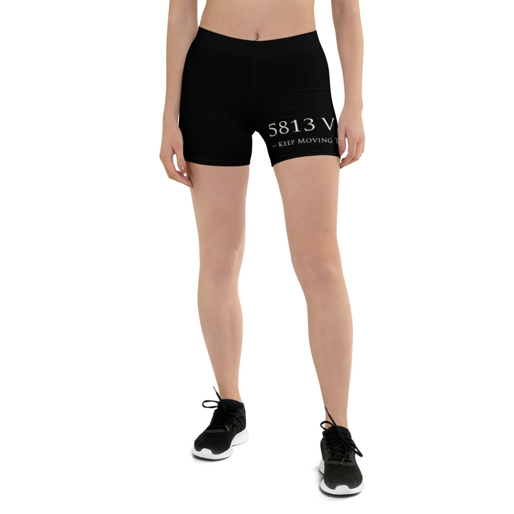 5813 Ventures Logo In Pearl on Tight Shorts