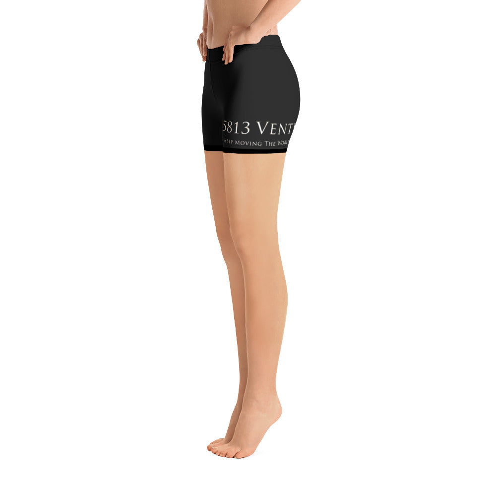 5813 Ventures Logo In Pearl on Tight Shorts