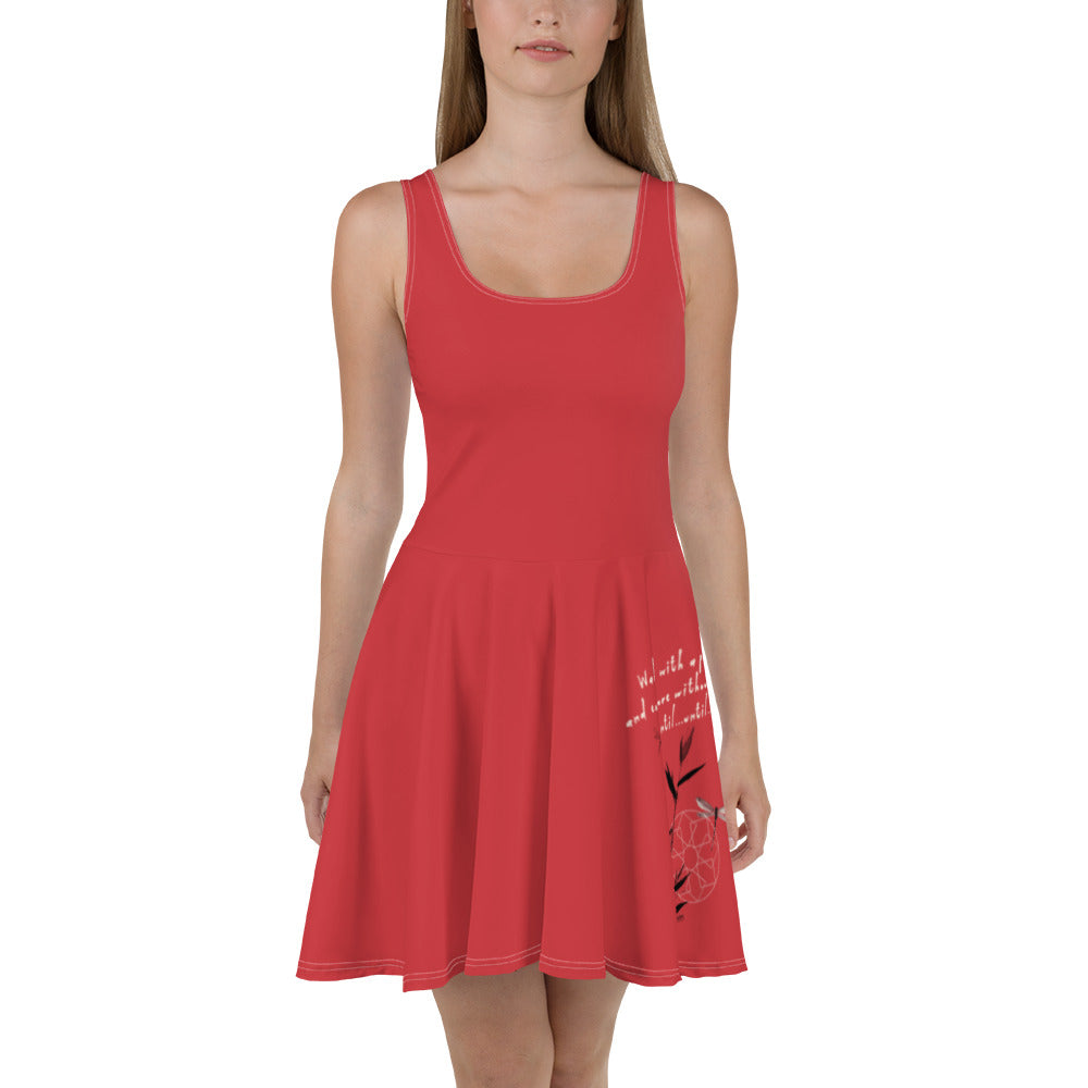 Walk With A Purpose Haiku With Dragonfly on Women's Skater Dress