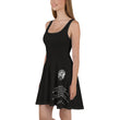 Binary Instructions To Keep Moving The World Forward With Venusian Earth In White on Women's Skater Dress