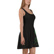 Binary Instructions To Keep Moving The World Forward With Venusian Earth In Green on Women's Skater Dress