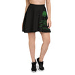 Binary Instructions To Keep Moving The World Forward With Venusian Earth In Green on Women's Skater Skirt