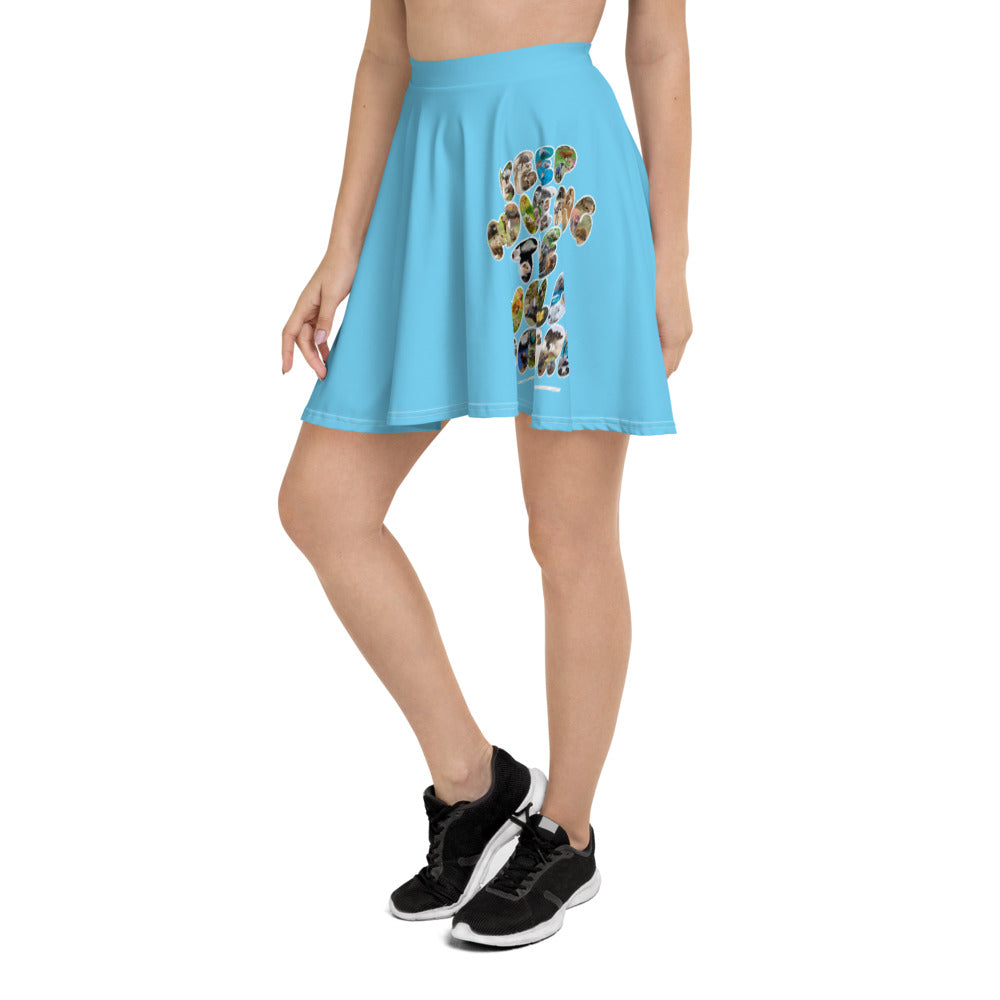 Baby Animals Keep Moving The World Forward In Blue on Women's Skater Skirt