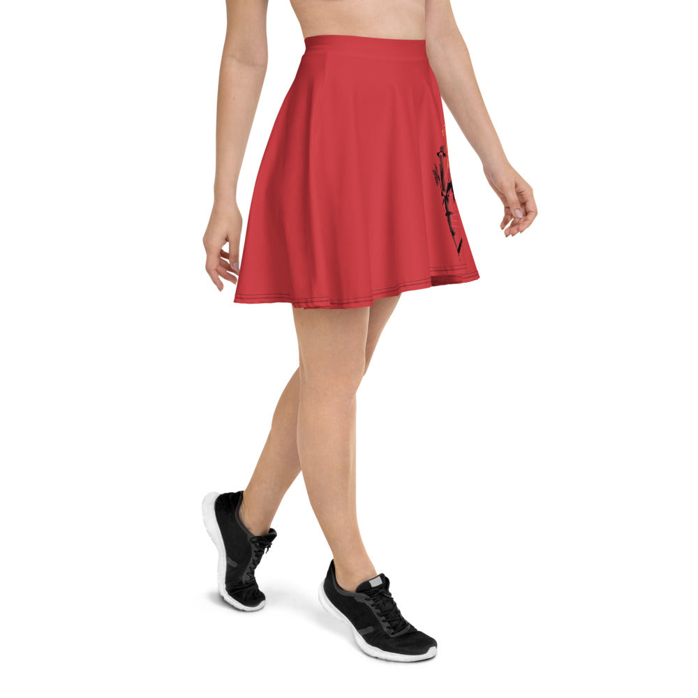 Life Is An Encore Haiku With Wren on Women's Skater Skirt