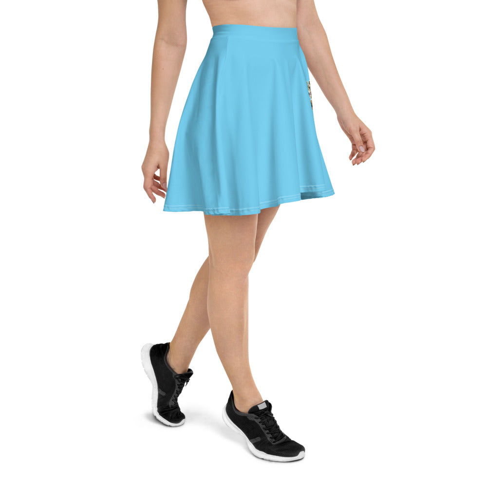 Baby Animals Keep Moving The World Forward In Blue on Women's Skater Skirt